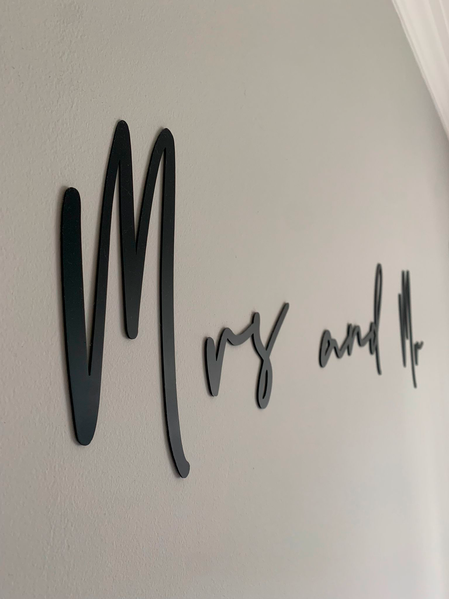 Mrs and Mr Metal Wall Art