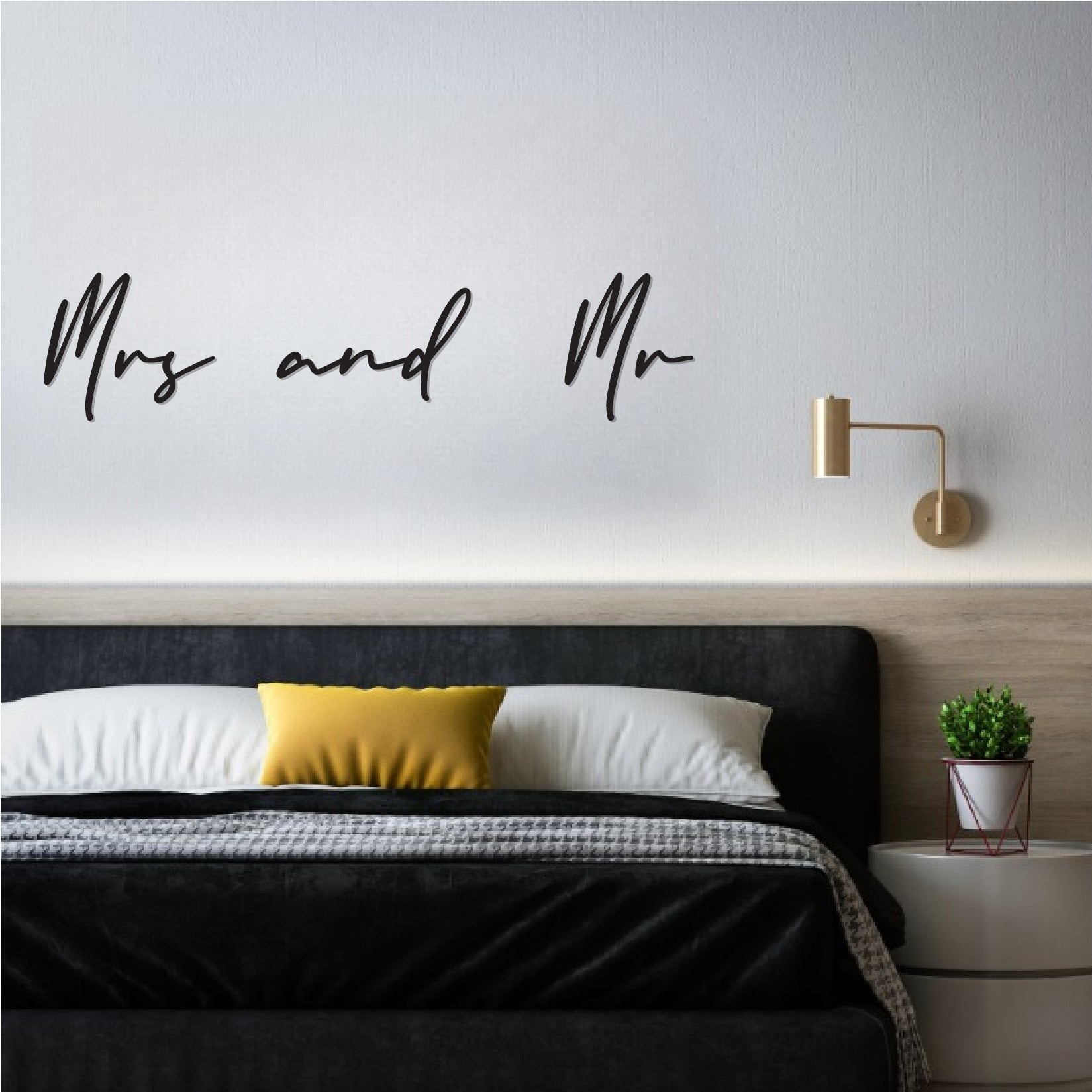 Mrs and Mr Metal Wall Art